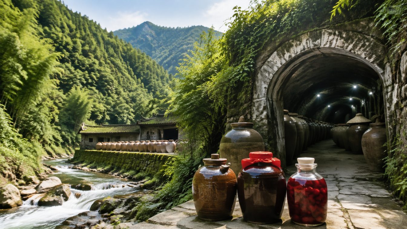 象山县纯粮酿造，洞藏陈香